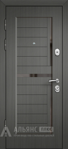 Серая входная металлическая дверь №8 внутренняя - фото