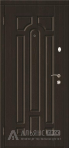 Темная металлическая дверь для частного дома №27 внутренняя - фото