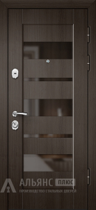 Межкомнатная филёнчатая дверь с остеклёнными элементами №21 внешняя - фото