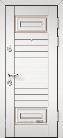 Фото «Филенчатая металлическая дверь в современном стиле с эмалевым покрытием №18»